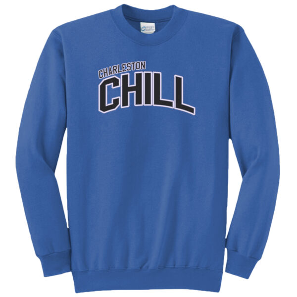 Charleston Chill Embroidered Design CC1 on a Port & Co.® - Core Fleece Crewneck Sweatshirt Thumbnail